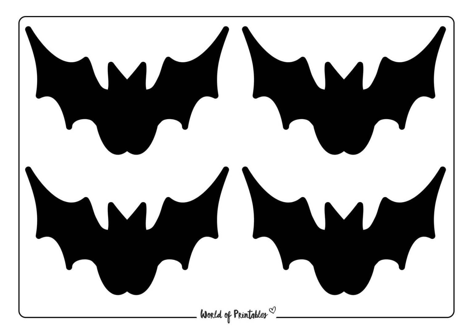 Bat Templates World of Printables