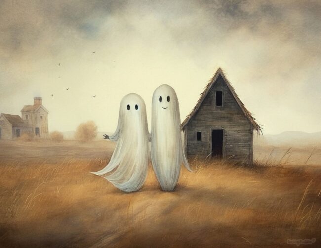 Cute Ghosts Halloween Printable Decor