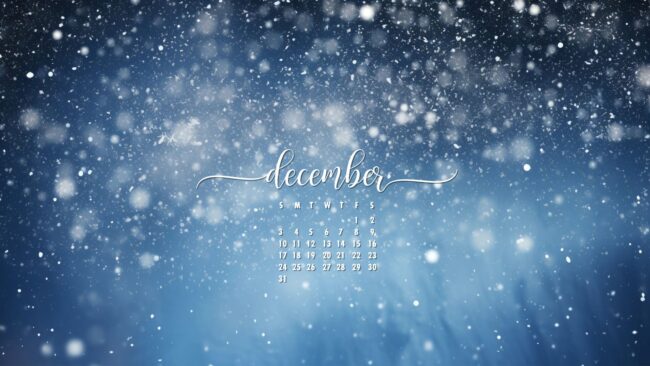 December Calendar Wallpaper Snow