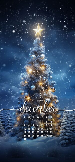 December Phone Wallpaper Christmas Tree