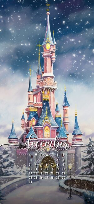 December Phone Wallpaper Princess Castle