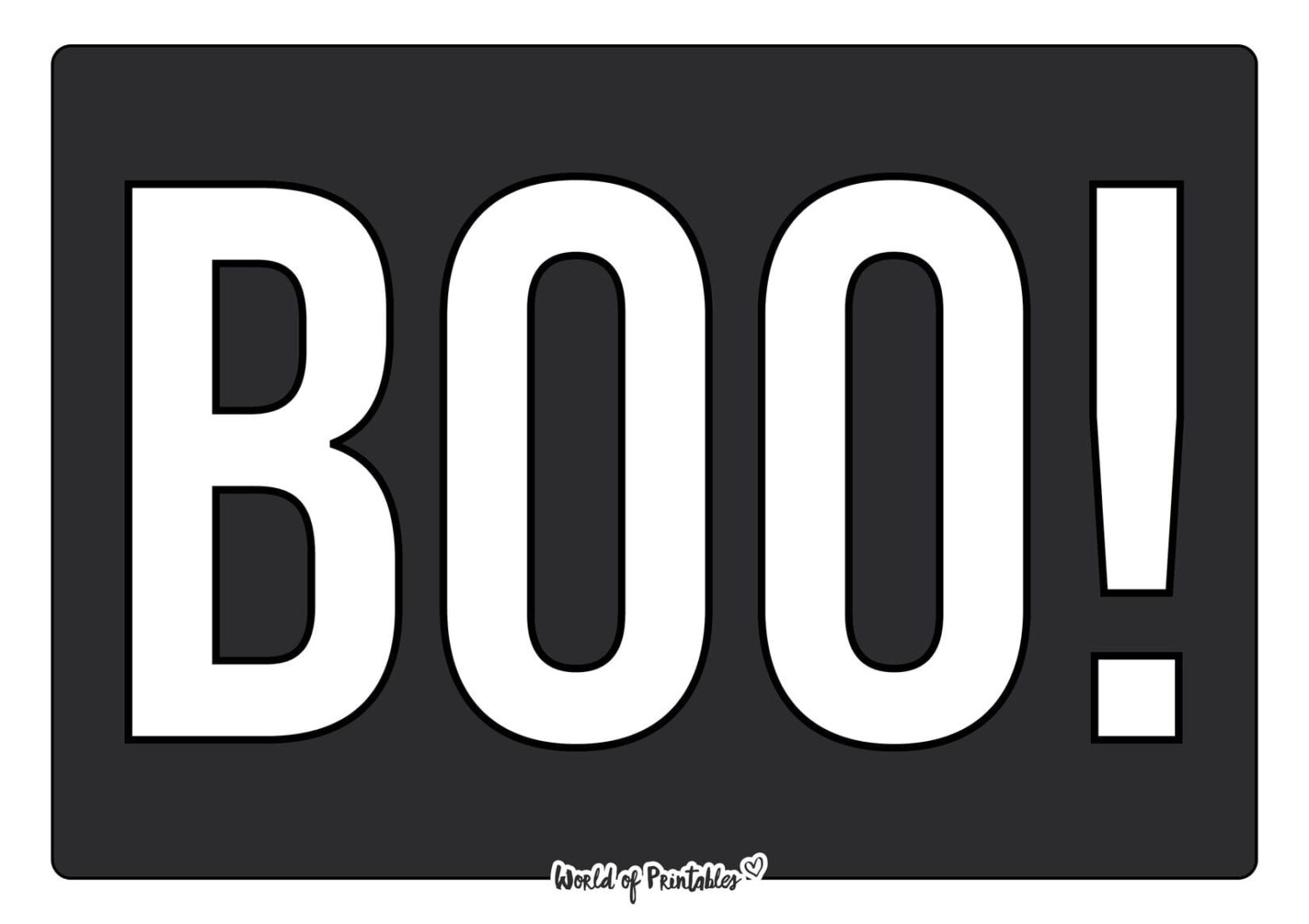 Boo Templates World of Printables