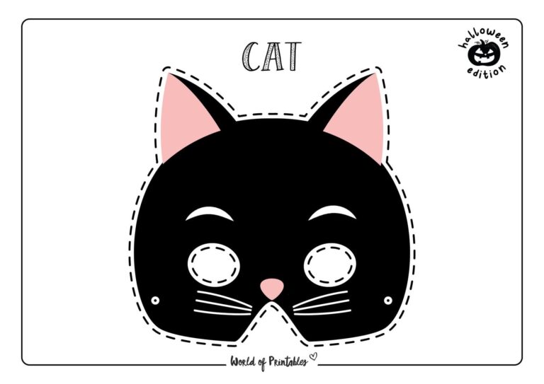 Halloween Mask Printables World of Printables Halloween Mask Printables World of Printables