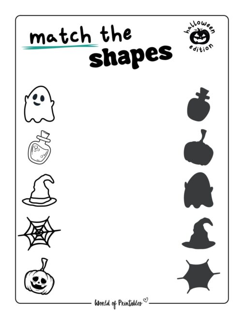 Match The Shapes Halloween Activities - 10