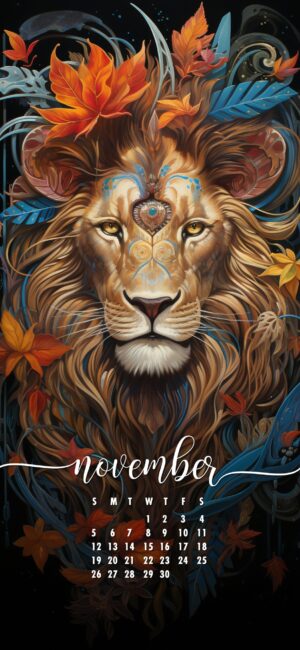 November Phone Wallpaper Lion