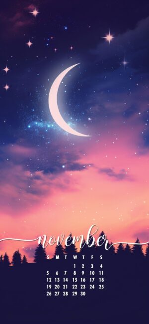 November Phone Wallpaper night sky