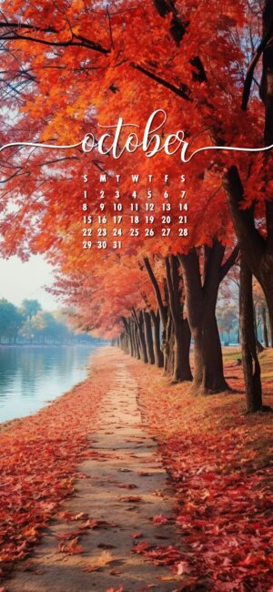 October Phone Wallpaper Fall Scene