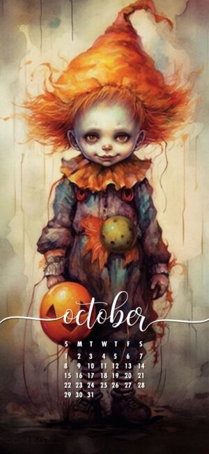 October Phone Wallpaper Halloween Clown