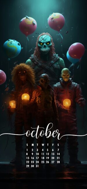 October Phone Wallpaper Halloween Zombies