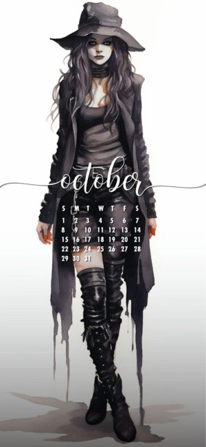 October Phone Wallpaper Witch