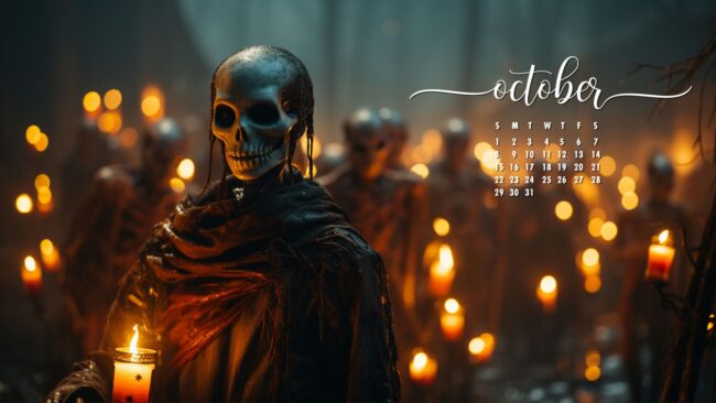 October Wallpaper Halloween Skeletons 28