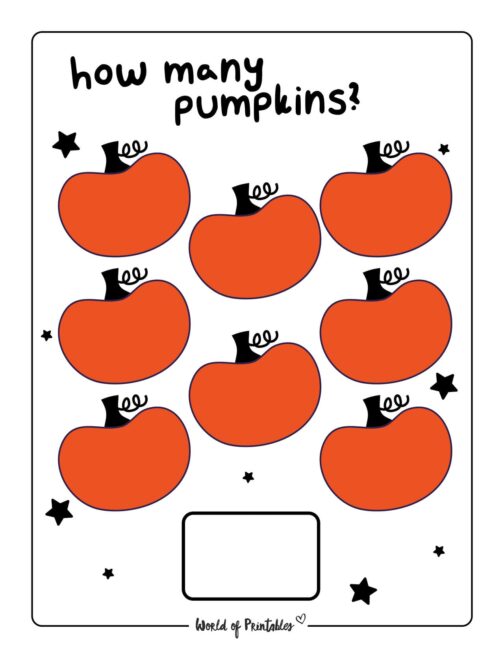 Pumpkin Halloween Math Worksheets - 8