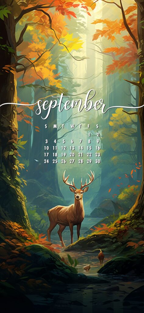 September Phone Wallpaper Deer