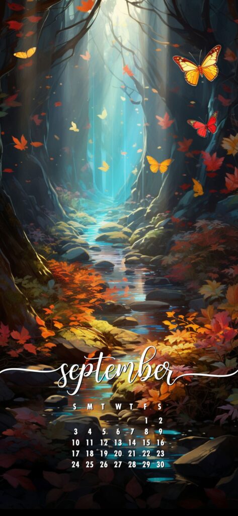 September Phone Wallpaper Enchanted Forest