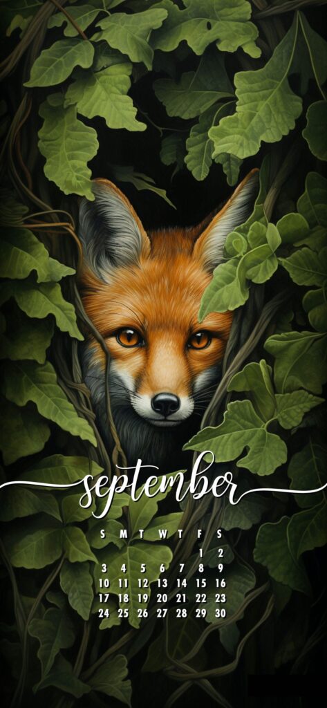 September Phone Wallpaper Fox