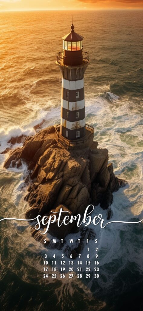 September Phone Wallpaper Lighthouse