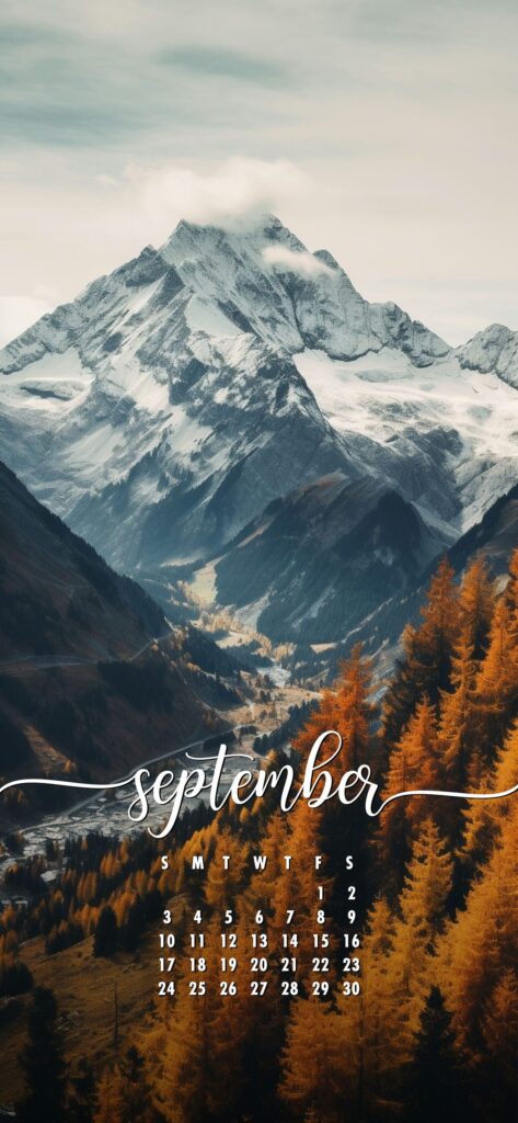 September Phone Wallpaper Mountains Forest