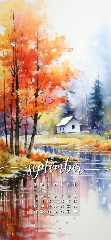 September Phone Wallpaper Watercolor