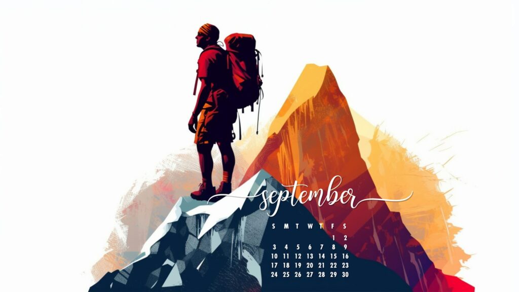 September Wallpaper Mountain Climber