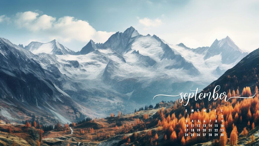 September Wallpaper Mountain Landscape