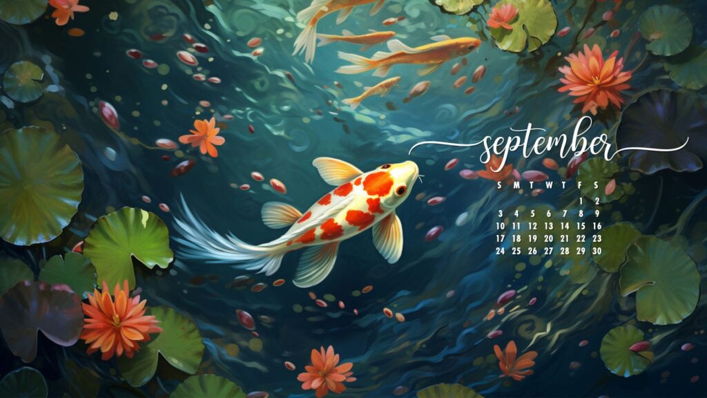 September Wallpaper Pond Fish