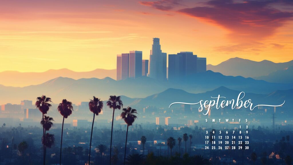 September Wallpaper Sunset in City