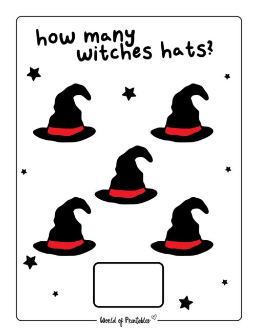 Witch Halloween Math Worksheets - 5