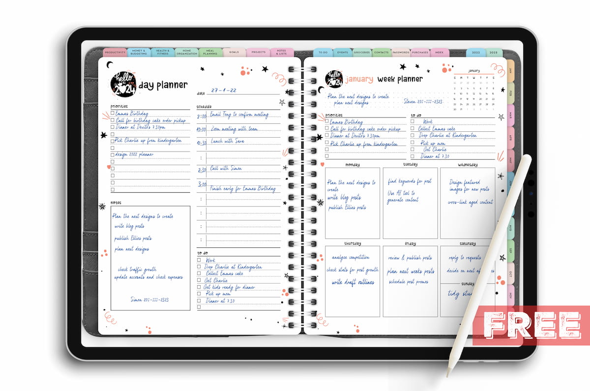 Digital Planner For iPad | With Over 100 Cute Pages - World of Printables