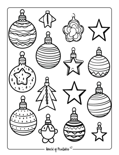 Christmas Bulb Coloring Page 89