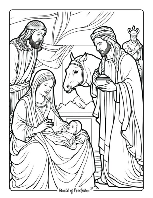 Christmas Nativity Coloring