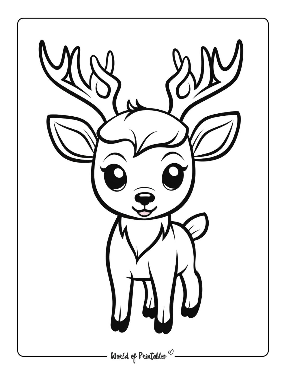 Reindeer Coloring Pages - World of Printables