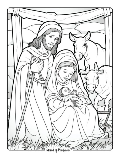 Free Nativity Coloring