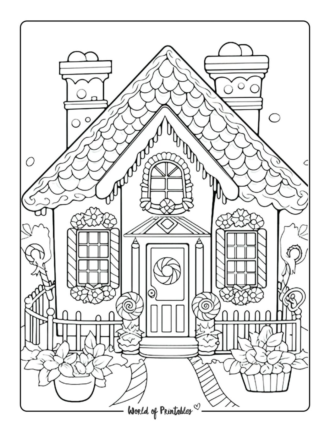 Free Printable Gingerbread House Coloring Pages Free Printable Gingerbread House Coloring Pages