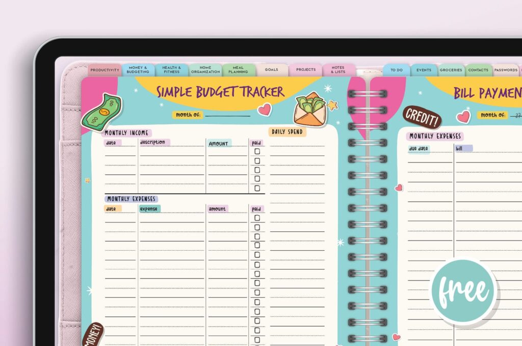 Happy Habit Planner Budget Tracker