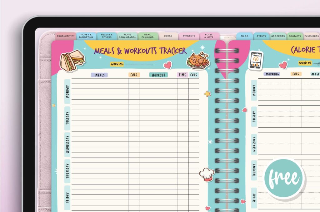 Happy Habit Planner Meal Tracker