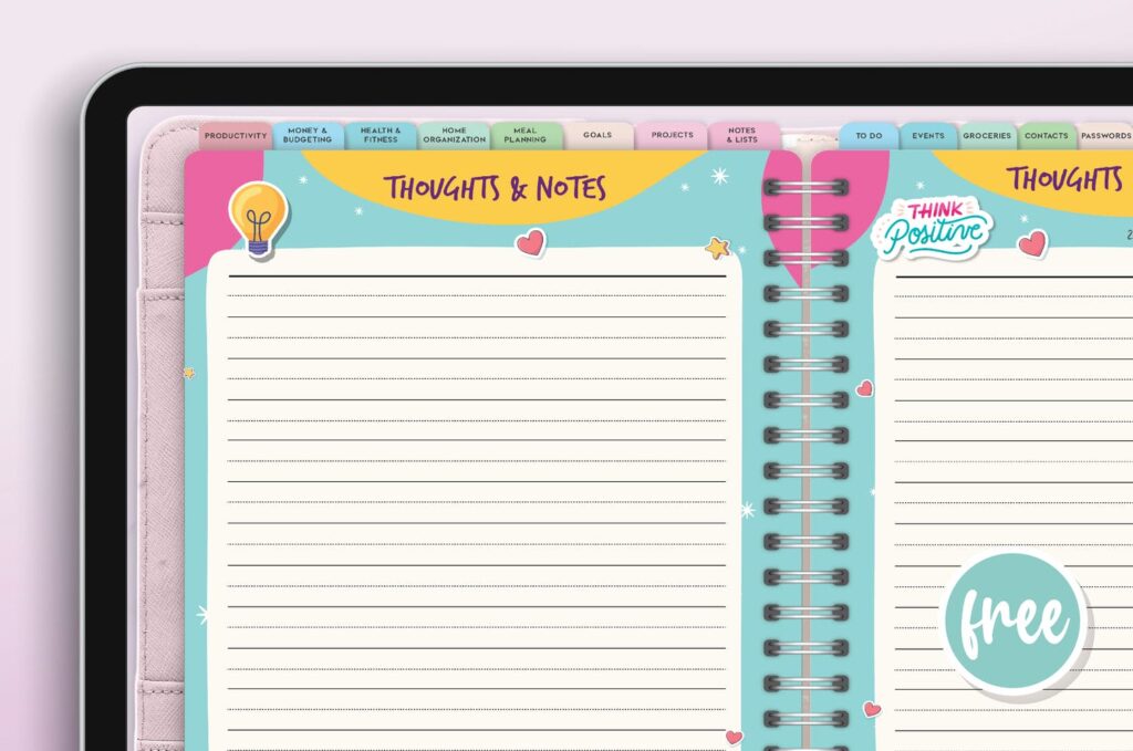 Happy Habit Planner Notes Pages