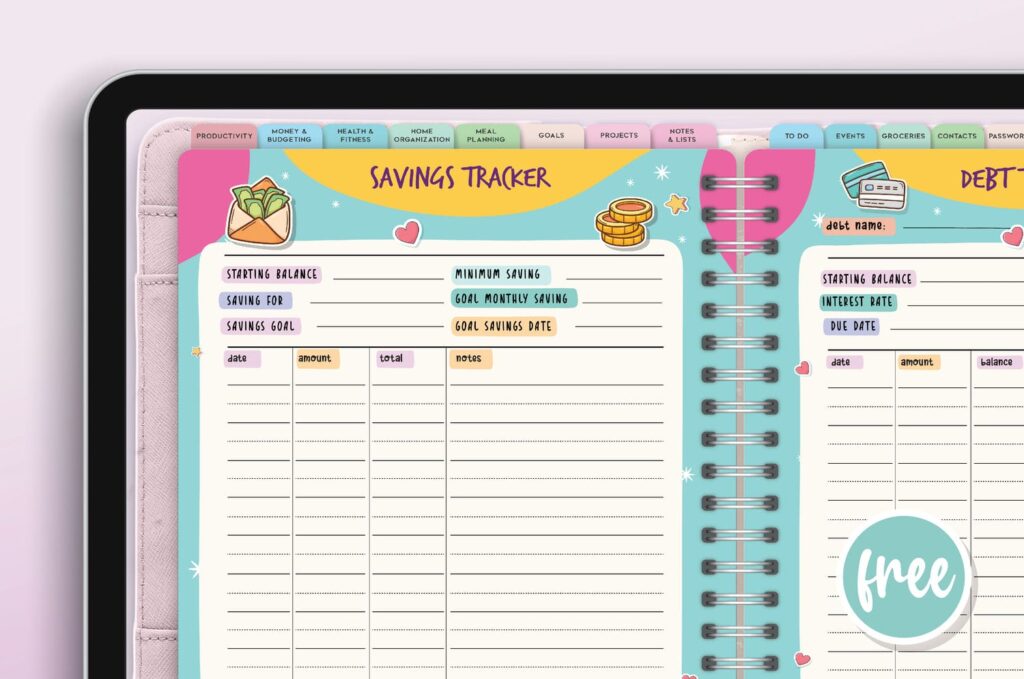 Happy Habit Planner Savings Tracker