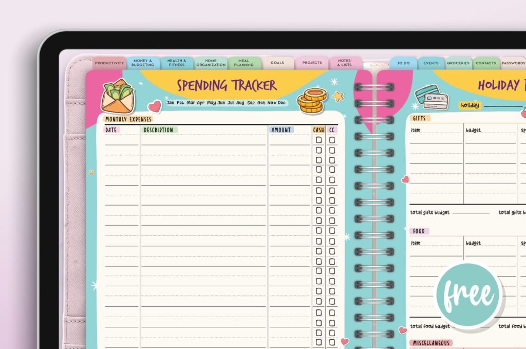 Happy Habit Planner Spending Tracker