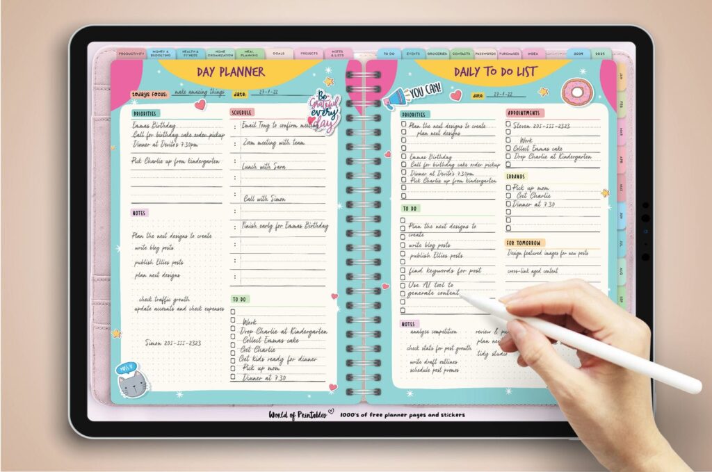 Happy Habit Planner being used