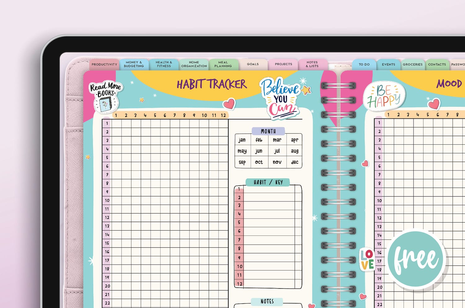 Happy Habit Planner | Free Digital Planner - World of Printables