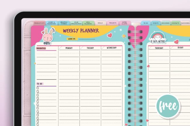 Happy Habit Planner | Free Digital Planner - World of Printables
