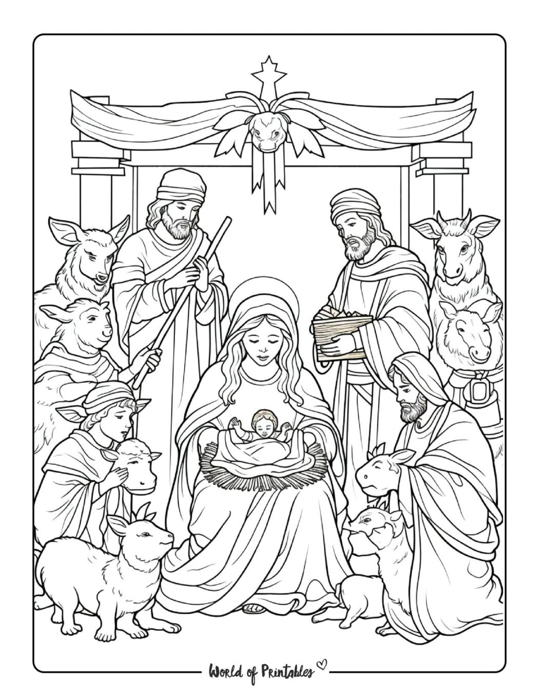 Nativity Coloring Pages - World of Printables