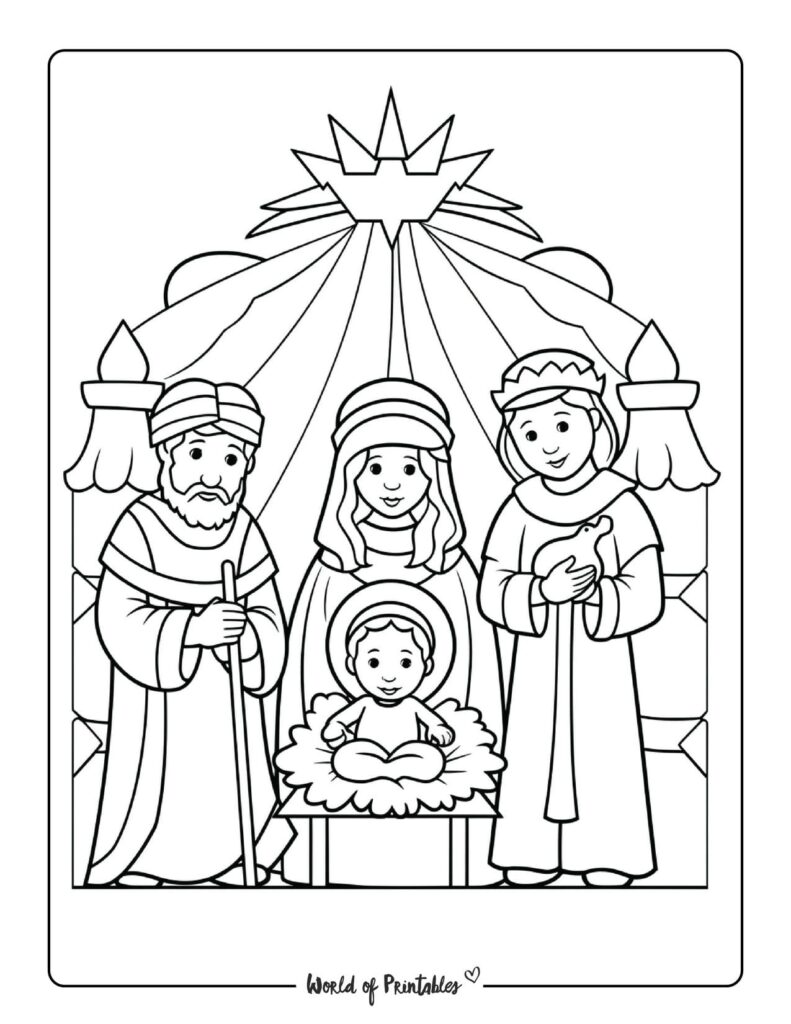Nativity Coloring Pages - World Of Printables