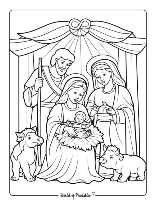 Nativity Coloring Page 29