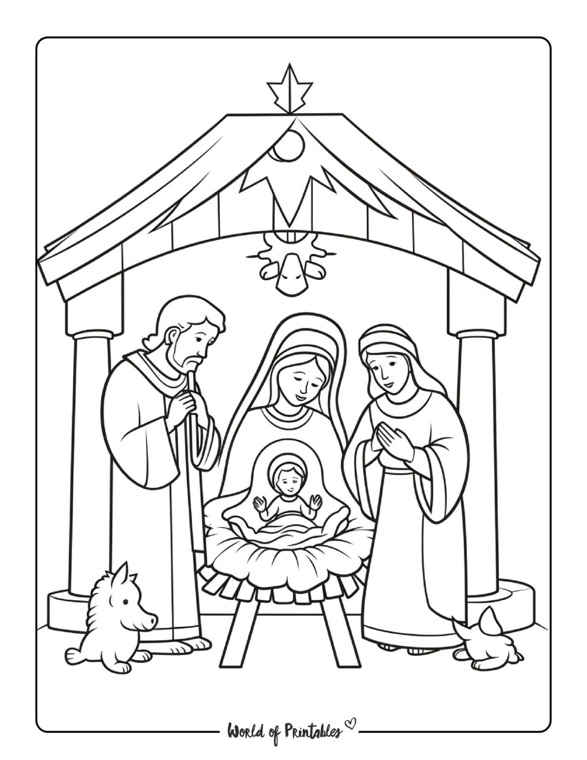 Nativity Coloring Pages World of Printables