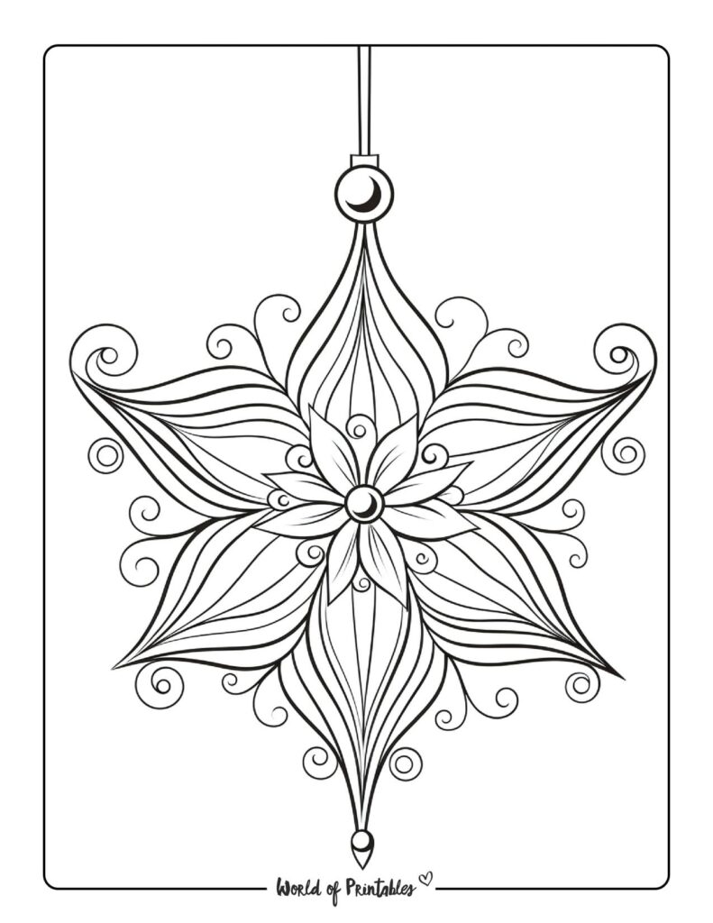Ornament Coloring Pages - World of Printables