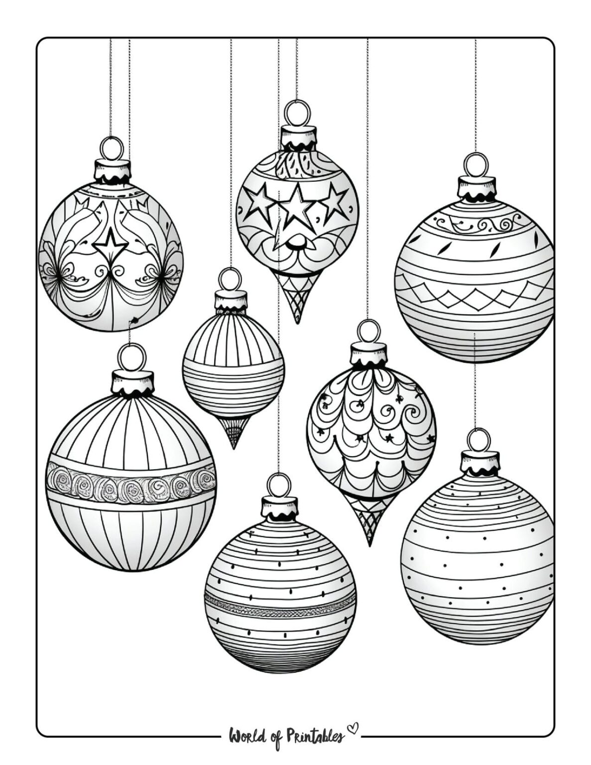Ornament Coloring Pages World of Printables Ornament Coloring Pages World of Printables