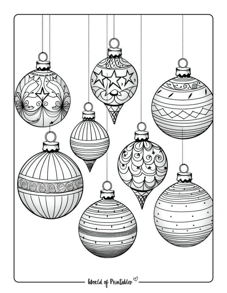 Ornament Coloring Pages - World of Printables