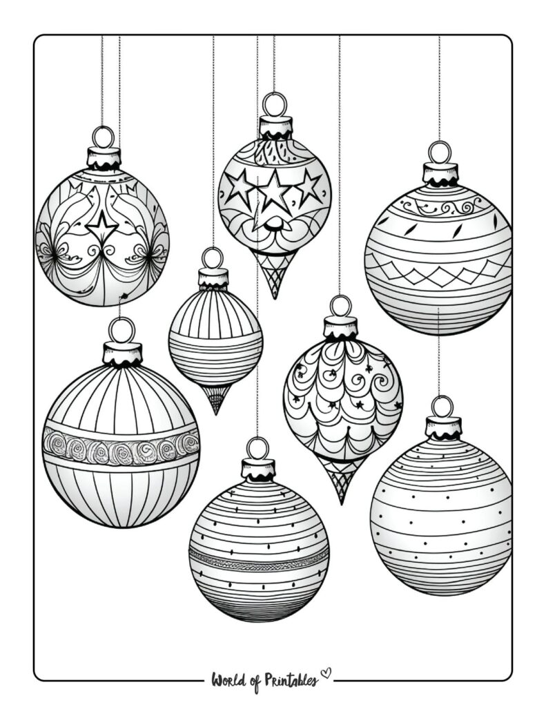 Ornament Coloring Pages - World of Printables
