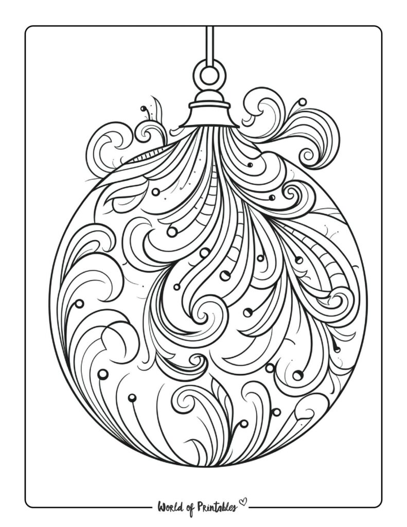 Ornament Coloring Pages - World of Printables